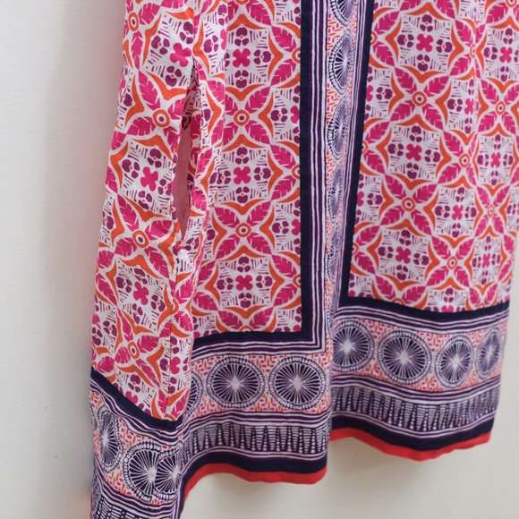 TOMMY BAHAMA TROPICAL TERRAZZA linen sleeveless shift dress - Picture 4 of 11